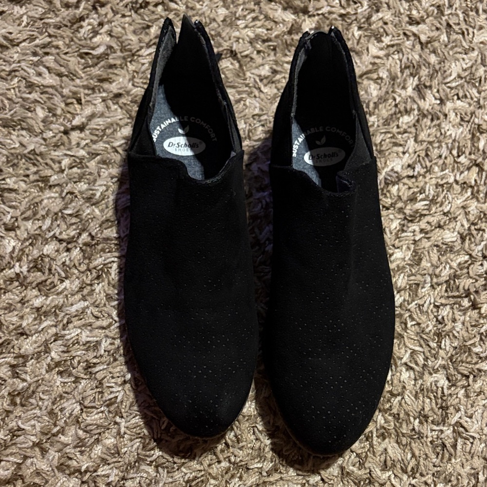 Dr. Scholl's Black Suede Ankle Boots
